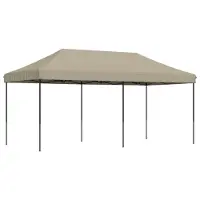 Syfax Partyzelt Faltbar Pop-Up Taupe 580x292x315 cm