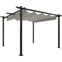 Syfax Pavillon mit Ausziehbarem Dach 3x3 m Creme