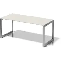 Bisley Schreibtisch Cito BxTxH 180x80x74cm grauweiß Gestell silber