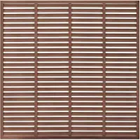 Syfax Lamellenzaun WPC 180x180 cm Braun
