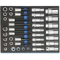 Gedore 2005 CT2-D 19L Steckschlüssel-Sortiment 1/2" in Check-Tool-Modul, 40-teilig, 2016516