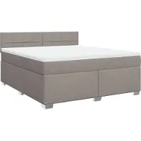 Syfax Boxspringbett mit Matratze Taupe 180x200 cm Stoff