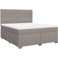Syfax Boxspringbett mit Matratze Taupe 180x200 cm Stoff