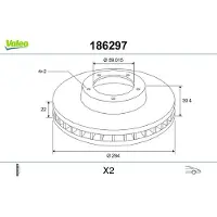Valeo Bremsscheibe 186297