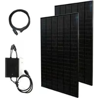 Priwatt Balkonkraftwerk priBasic Duo Paket 2x 375 Wp/600 W Solaranlage ohne Halterung inkl. 10 m Anschlusskabel, Wechselrichter Hoymiles