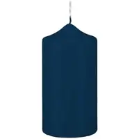 Kopschitz Kerzen 6 Stumpen Kerzen Spitzkopf Blau Petrol 250 x Ø 70 mm