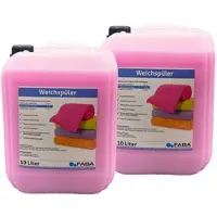 Faba Chemie FABA Weichspüler rosa 2 x 10 L für weiche Wäsche mit angenehm frischem Duft