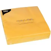 Papstar 16 X 50 Servietten, 2-lagig 1/4-Falz 40 cm x 40 cm gelb