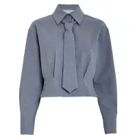 Minus Damen Blusen Msemmely Shirt - Lichtblauw - Größe 40