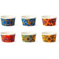 Excelsa Set Von 6 Schalen Trinacria Porzellan Bunt
