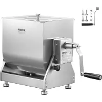 Vevor manueller Fleischmischer 20 L Fleischverarbeitungsgerät mit Kippbehälter (maximales Mischen von 13,6 kg Fleisch), Fleischmischer Wurstmischer mit Untersetzungsgetriebe, Handmixer für Hackfleisch
