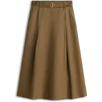 Tommy Hilfiger Linen Utility Midi Skirt Mediterranean Olive Größe: 38 | Midiröcke Outlet | Damen | Grün