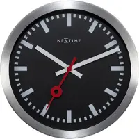 Nextime - 3998STZW - Wanduhr - 19cm - silber - Station