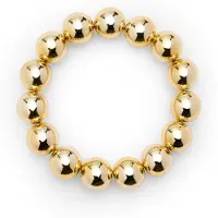 Manfield Goldfarbenes Perlenarmband | Größe Onesize