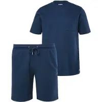 JP 1880 Langer Schlafanzug in navy blau | Gr.: 6XL