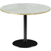 Restootab - Tisch Rome XL √ò120cm Dekor Marmor pokhara Kanten messingfarben