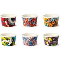 Excelsa Set Von 6 Schalen Kimono Porzellan 9X5X9 Cm Bunt