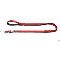 Hunter Verstellbare Führleine Neopren 10/200, rot/schwarz