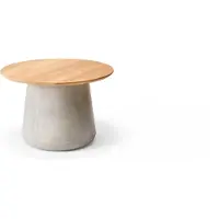 Solpuri Queen Lounge-und Beistelltisch Beton/Teak rund