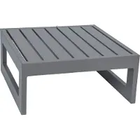 Stern Holly Beistelltisch/Hocker Aluminium mit Aluminiumleisten 72x72 cm