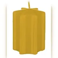 Kopschitz Kerzen Adventset Sternkerzen Senf Mustard 6 x 6 cm, 4 Stück