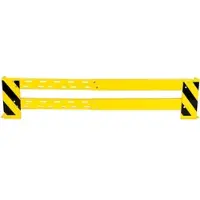 Szagato Rammschutzplanke variable 115-203 cm + 2 Rammschutzecken 400x160x6 mm + 8 Dübel Rammschutz Balken Regal Anfahrschutz Regale Rammschutzbügel