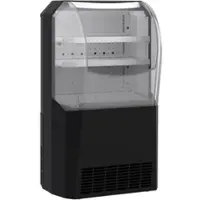 CombiSteel Implulskühler SPOKAR auf Rollen, Selbstbedienung durch offene Front + LED, 210L, HxBxT 113,2x65,5x57cm, +2/+15°C, Schwarz, + CHEFGASTRO Geschirrtuch
