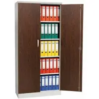 Proregal Aktenschrank Beetle 4 Fachböden HxBxT 195 x 92 x 42 cm Weiß & Wenge