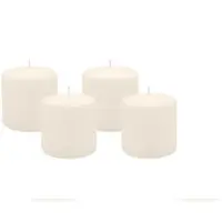 Kopschitz Kerzen 4er Set Stumpenkerzen/Adventskranzkerzen Elfenbein Ø 100 x 100 mm