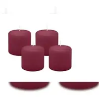 Kopschitz Kerzen 4er Set Stumpenkerzen/Adventskranzkerzen Rotbraun Ø 60 x 60 mm