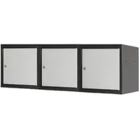 Proregal Mega Deal 3x Schließfachwürfel Blocky Mit Zylinderschloss & 2 Schlüssel 40x40x40cm Anthrazit/Lichtgrau