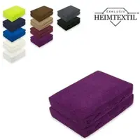 EXKLUSIV HEIMTEXTIL Doppelpack Marke Frottee Spannbettlaken Lila 140 x 200 cm