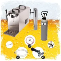 Ich-zapfe Bierzapfanlage Untertisch Komplettset STREAM 50, 2-Leiter Trockenkühler, bis 55 l/h, KEG Typ M & A