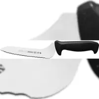 Mundial , Sandwichmesser, (5620-7E), 17.8CM, schmale, abgewinkelte, gezackte Klinge, Schwarz, Edelstahl