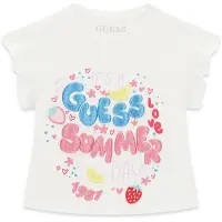 GUESS T-Shirt K6GI11 K6YW4 Weiß Regular Fit 104