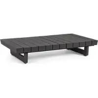 Bizzotto Couchtisch Infinity aus Aluminium, modernes Design, anthrazit, 126 cm, rechteckig