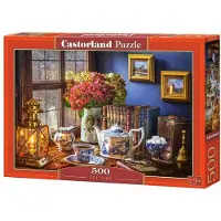 Castorland 500-teiliges Puzzle, Teezeit, klassisches Interieur, altmodische Möbel, Öllampe, schöne Vase, Puzzles für Erwachsene, B-53070