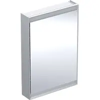Geberit ONE Spiegelschrank mit ComfortLight, 1 Tür, Aufputzmontage, Aluminium eloxiert, 60x90cm, 50