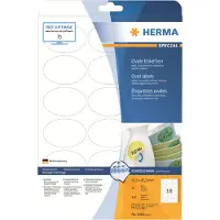 Herma Etiketten Nr. 4358, 63,5 x 42,3 mm, ablösbar, selbstklebend, sichere Haftung, Papier, weiß, 450 Stück
