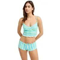 Roxy Bikini-Hose "Neon Queen", Damen, Gr. L, US-Größen, tanager turquoise neon queen, Obermaterial: 85% Microfaser, 15% Elasthan;, Badehosen Bikini-Hose