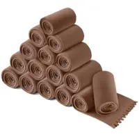 Wometo 16er Set WAVE Fleecedecken 120x160 cm – OEKO-TEX ca. 300g weiche Fleece Decke mit Wellenrand Anti-Pilling braun