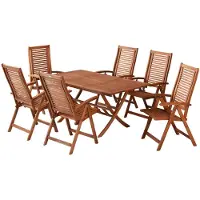 Merxx Gartenmöbelset »Cordoba«, 6 Sitzplätze, Eukalyptusholz - beige