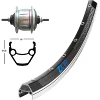 Exal Winora Zx 19 Cont.sh.sg-c60018 Rennrad-hinterrad