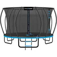 Thunder Gartentrampolin Ultra 488 cm 16 ft Innennetz 150 kg Blau Schwarz