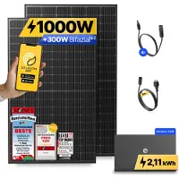 Solakon onBasic: 1000 Watt Balkonkraftwerk - ohne Halterung / 2.11 kWh / 3m