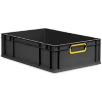 Proregal Eurobox Nextgen Color HxBxT 17x40x60cm 34 Liter Griffe Gelb Geschlossen Schwarz Eurobehälter Transportbox Transportbehälter