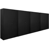 Proregal MegaDeal 4x Flügeltürenschrank ELEPHANT Mit 2 Türen Abschließbar HxBxT 180x120x40cm 4 Ebenen Stahl Pulverbeschichtet Schwarz Aktenschrank