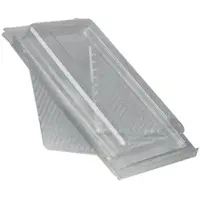 Papstar 10 X 50 Sandwichboxen mit Klappdeckeln, PLA "pure" eckig 7 cm x 10 cm x 17,8 cm transparent mittel
