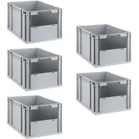 Proregal SparSet 5x Eurobox NextGen Insight HxBxT 32 x 40 x 60 cm 65 Liter Front Offen Eurobehälter Transportbox