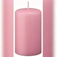 Kopschitz Kerzen Flachkopf-Stumpenkerzen Rosa 80 x Ø 40 mm, 12 Stück